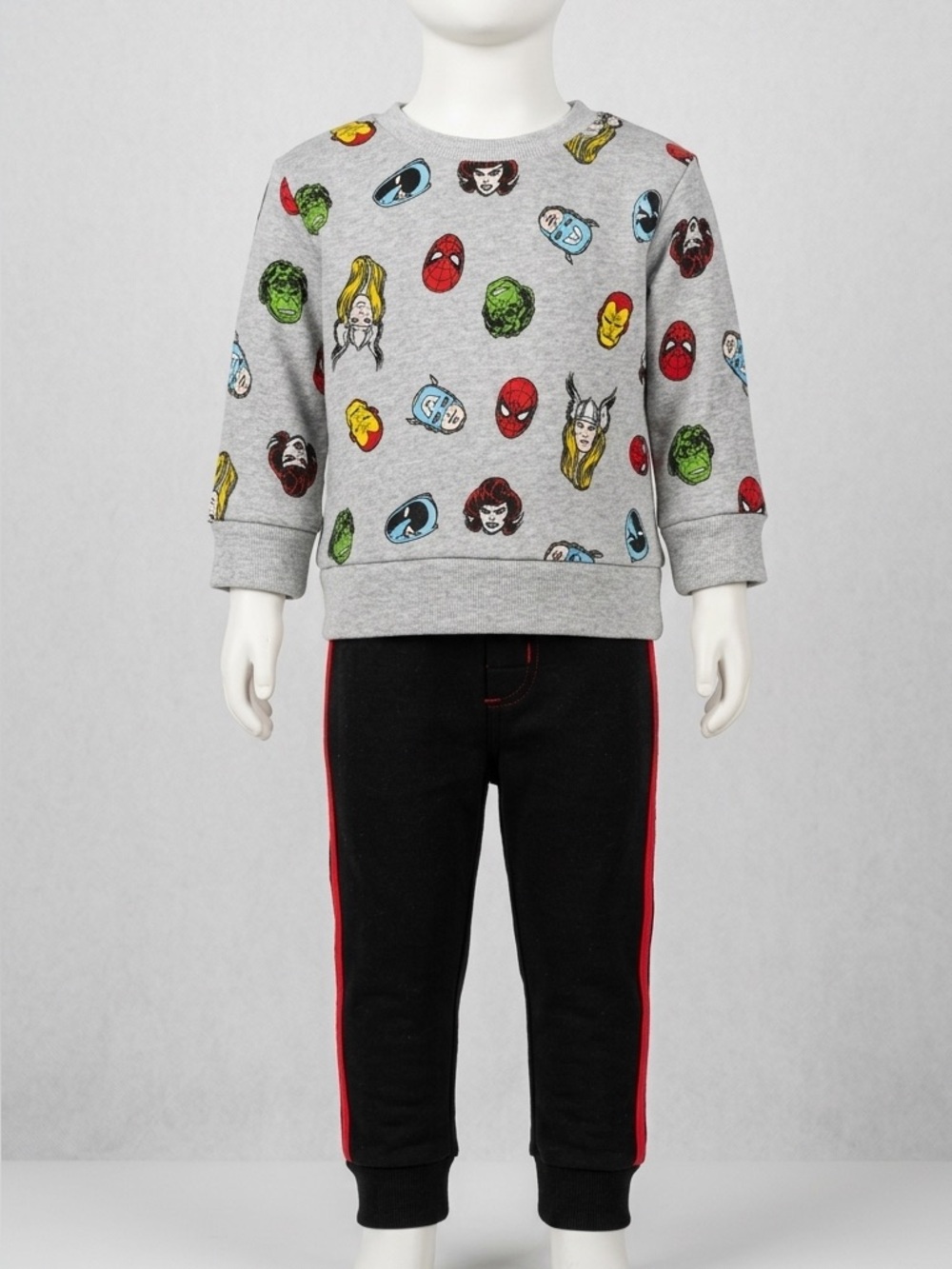 Marvel Avengers 2 Piece Sweatshirt Joggers Set Superhero All Over Print Size 12M